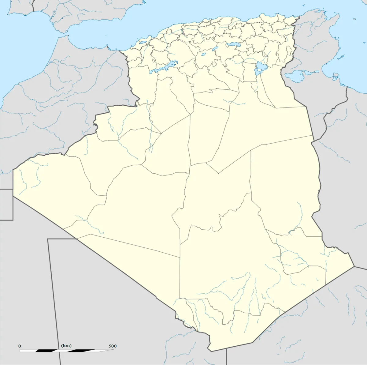 Location map of Algeria
