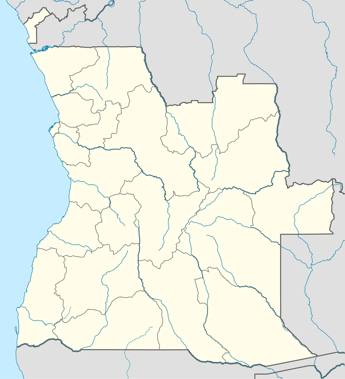 Location map of Angola