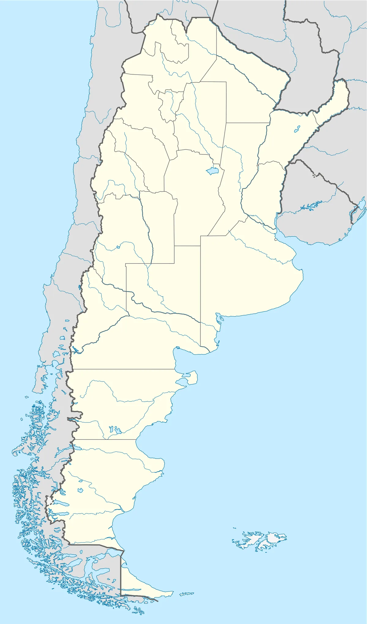 Location map of Argentina