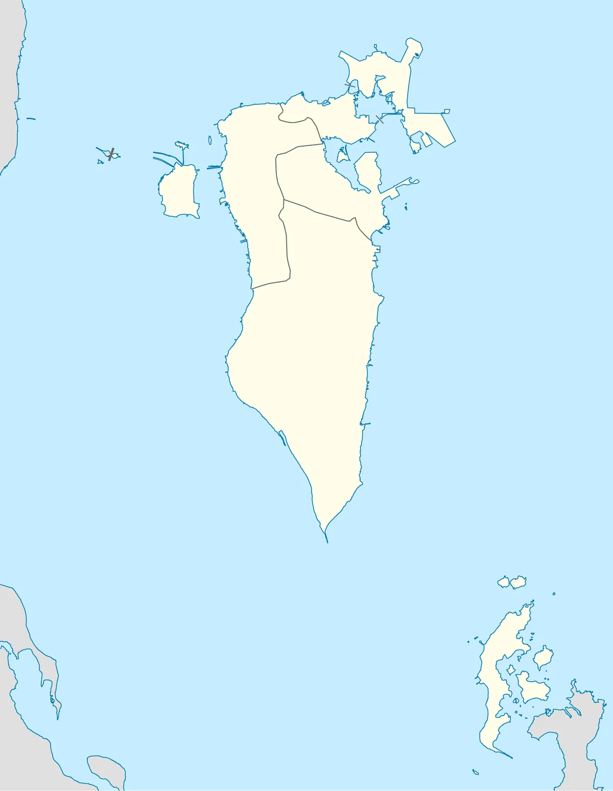 Location map of Bahrain