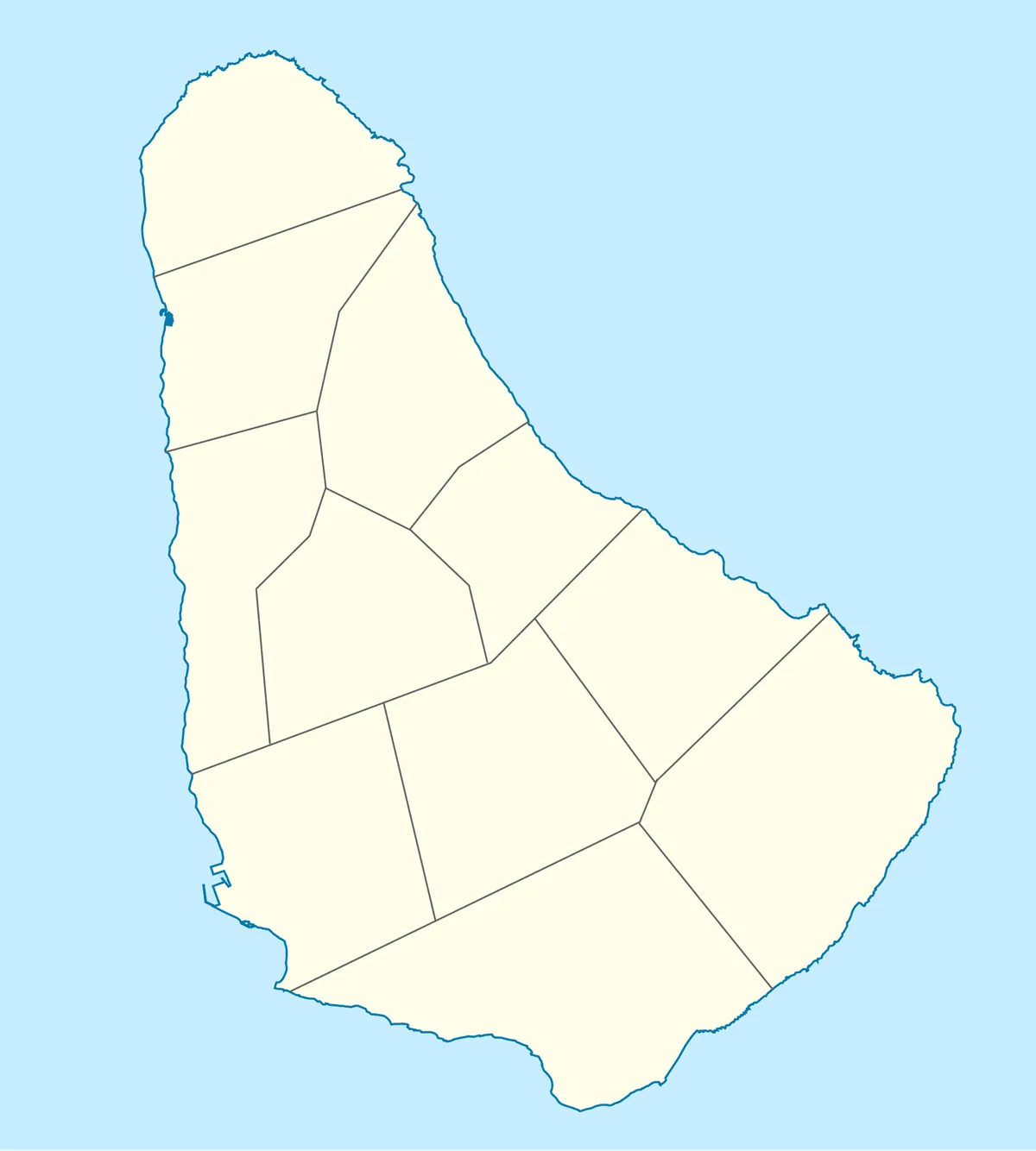 Location map of Barbados