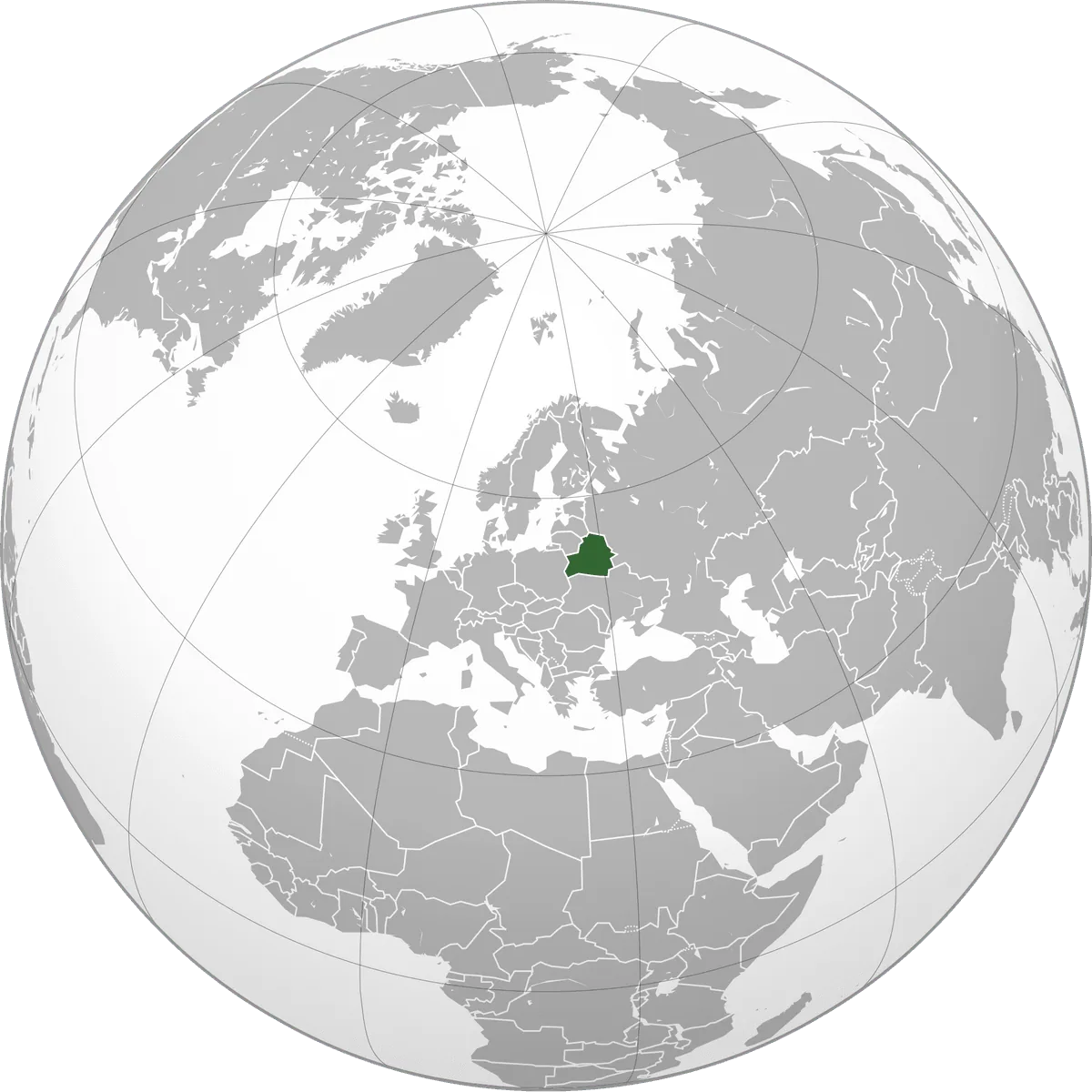 Belarus on the globe