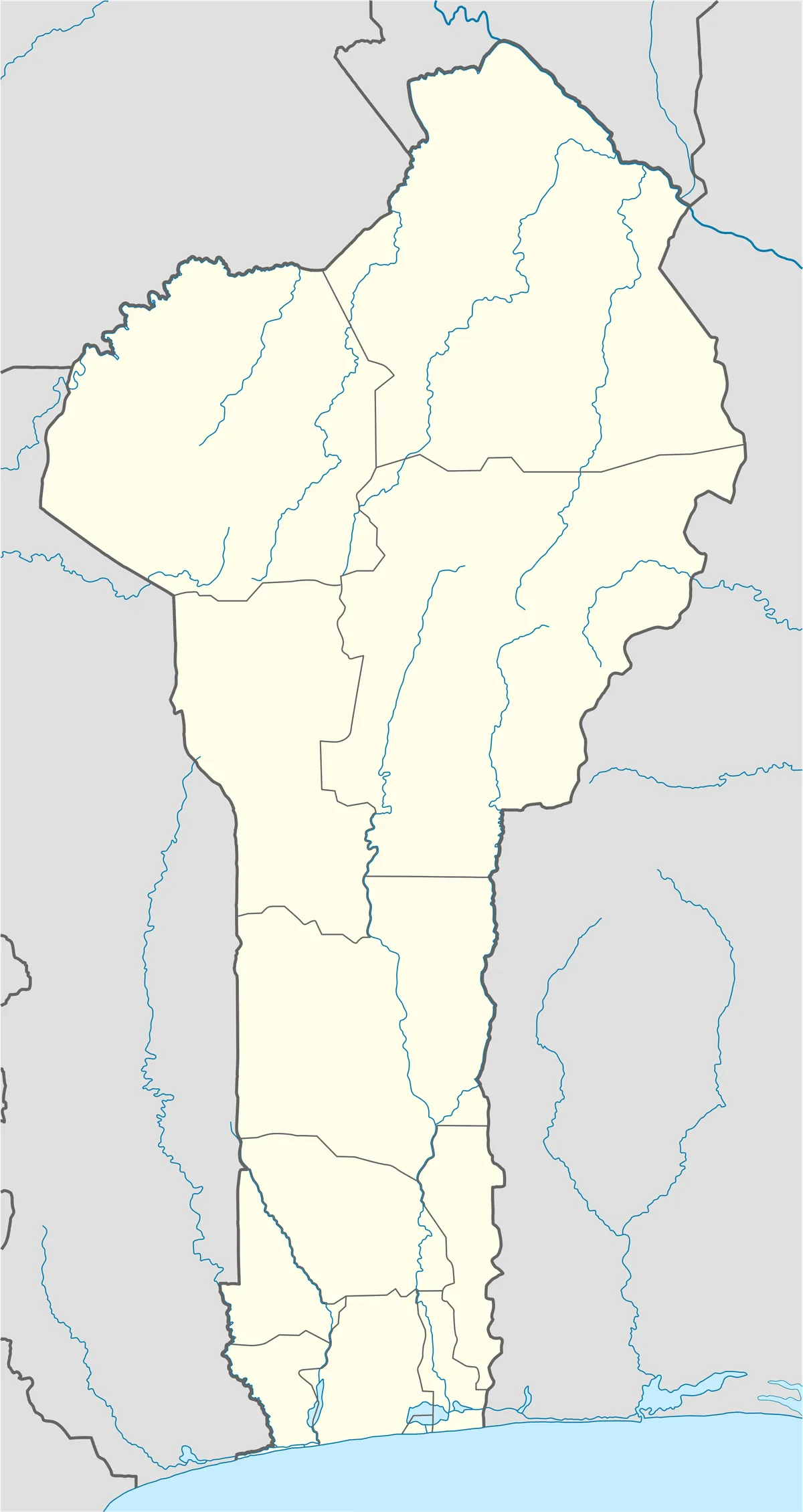 Location map of Benin