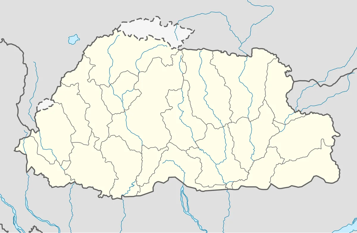 Location map of Bhutan