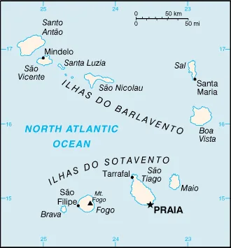 Reference map of Cape Verde (CIA World Factbook)
