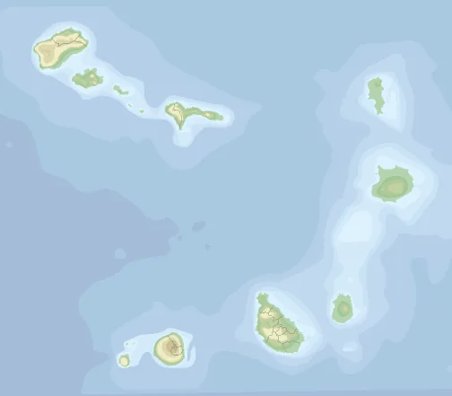 Relief map of Cape Verde — physical geography