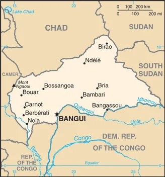 Reference map of the Central African Republic (CIA World Factbook)