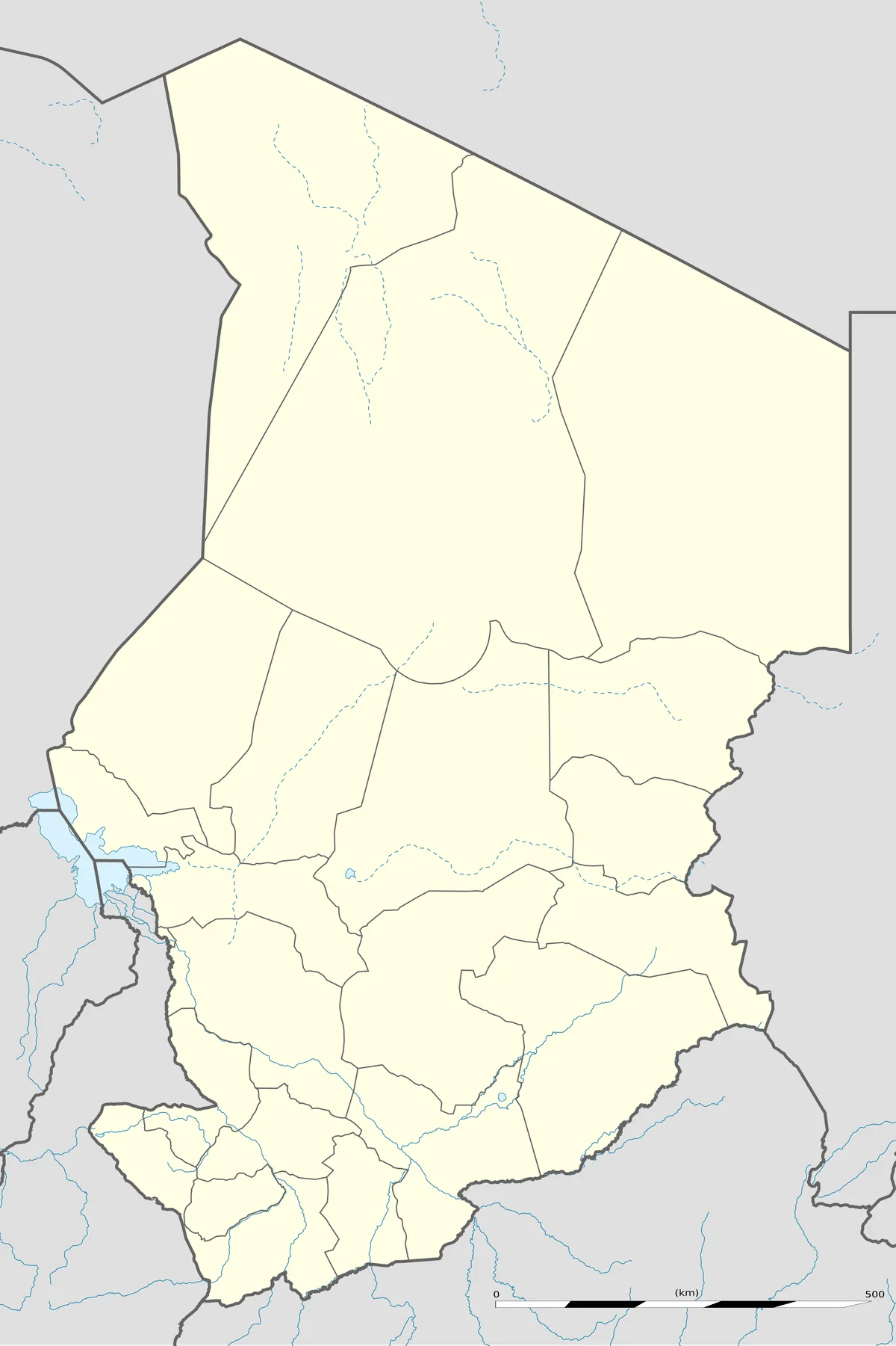Location map of Chad