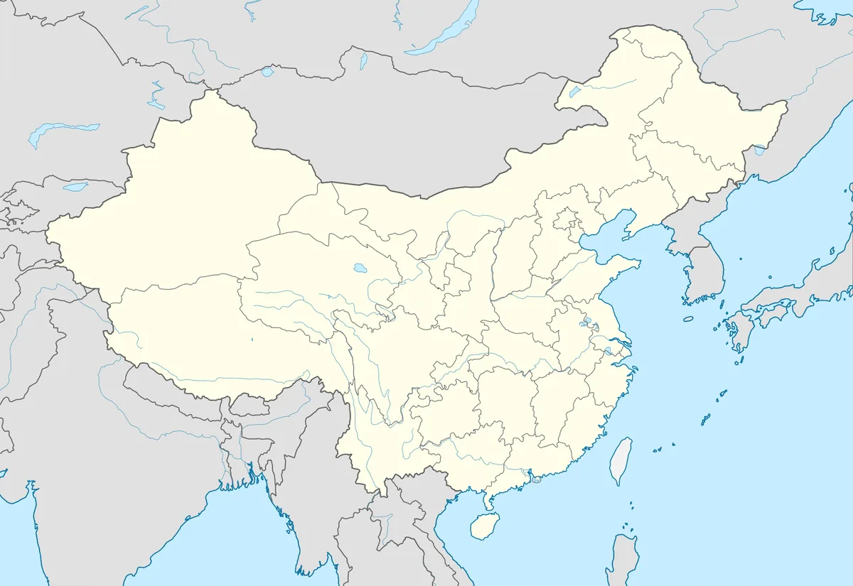 Location map of China