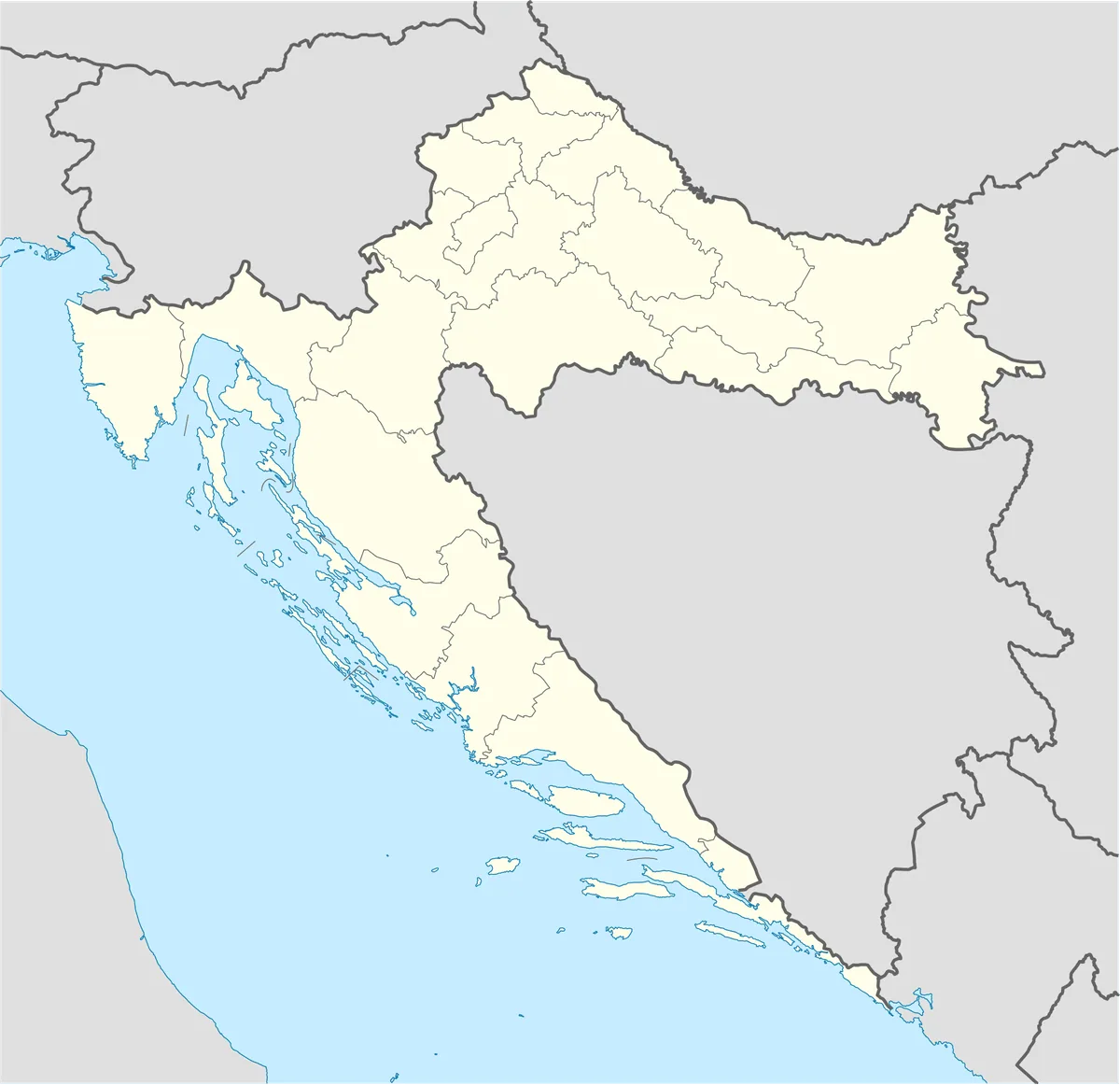 Location map of Croatia