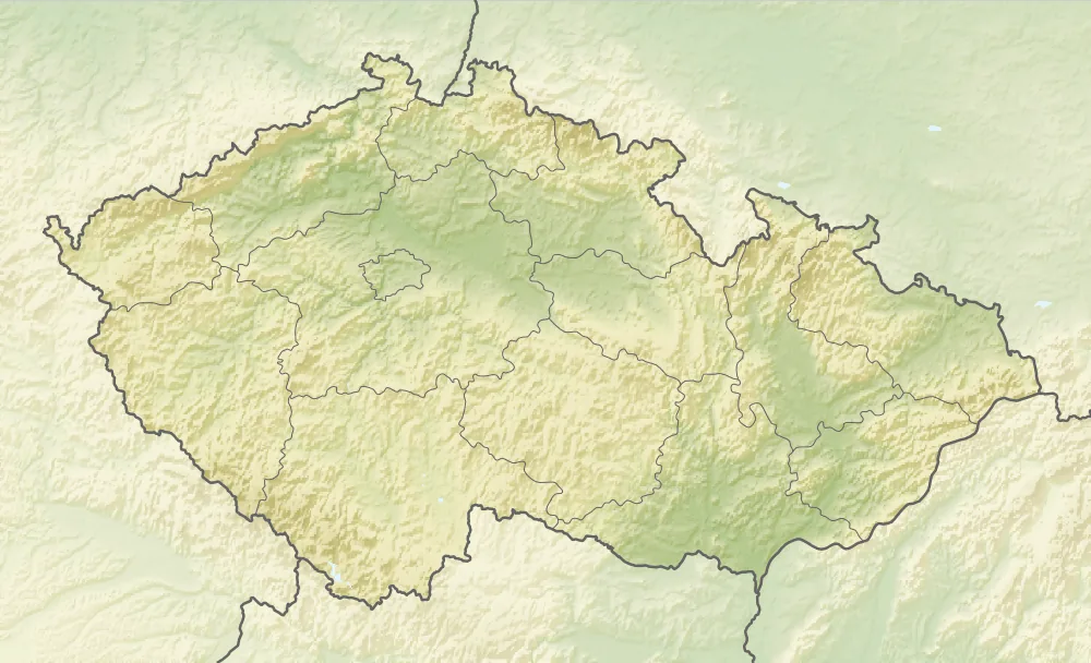 Relief map of the Czech Republic — physical geography