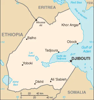 Reference map of Djibouti (CIA World Factbook)