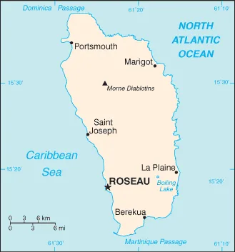 Reference map of Dominica (CIA World Factbook)