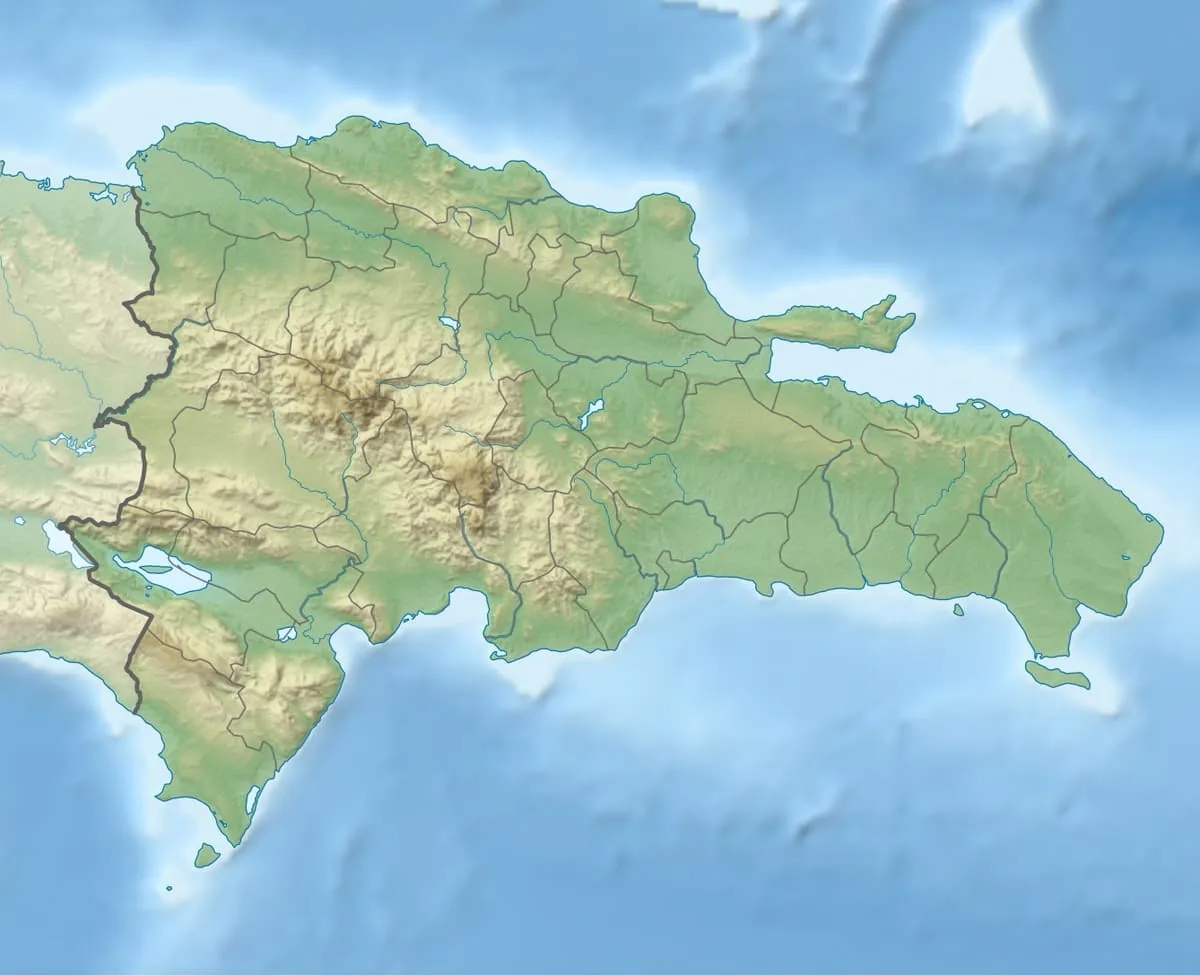 Relief map of the Dominican Republic — physical geography