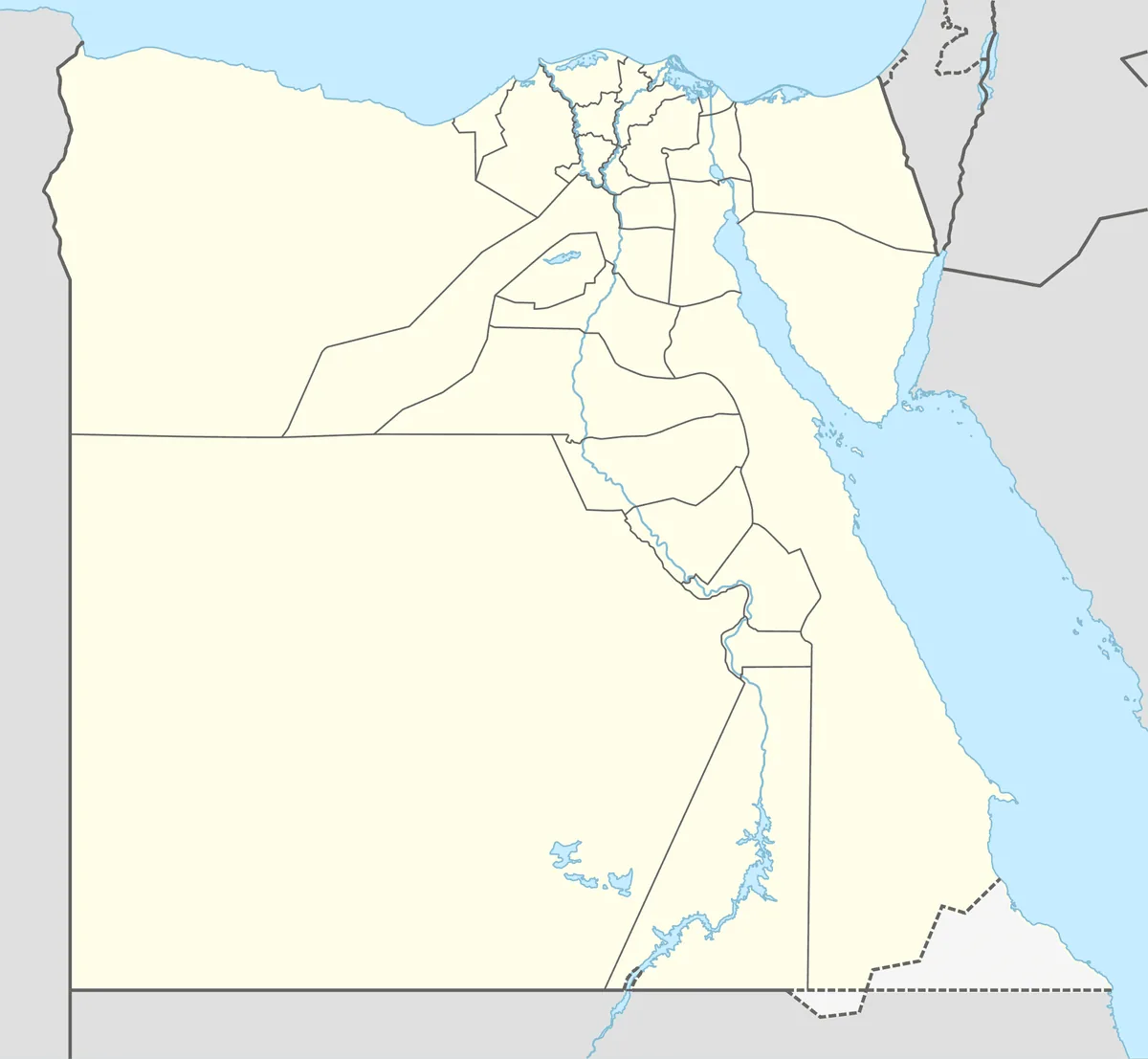 Location map of Egypt
