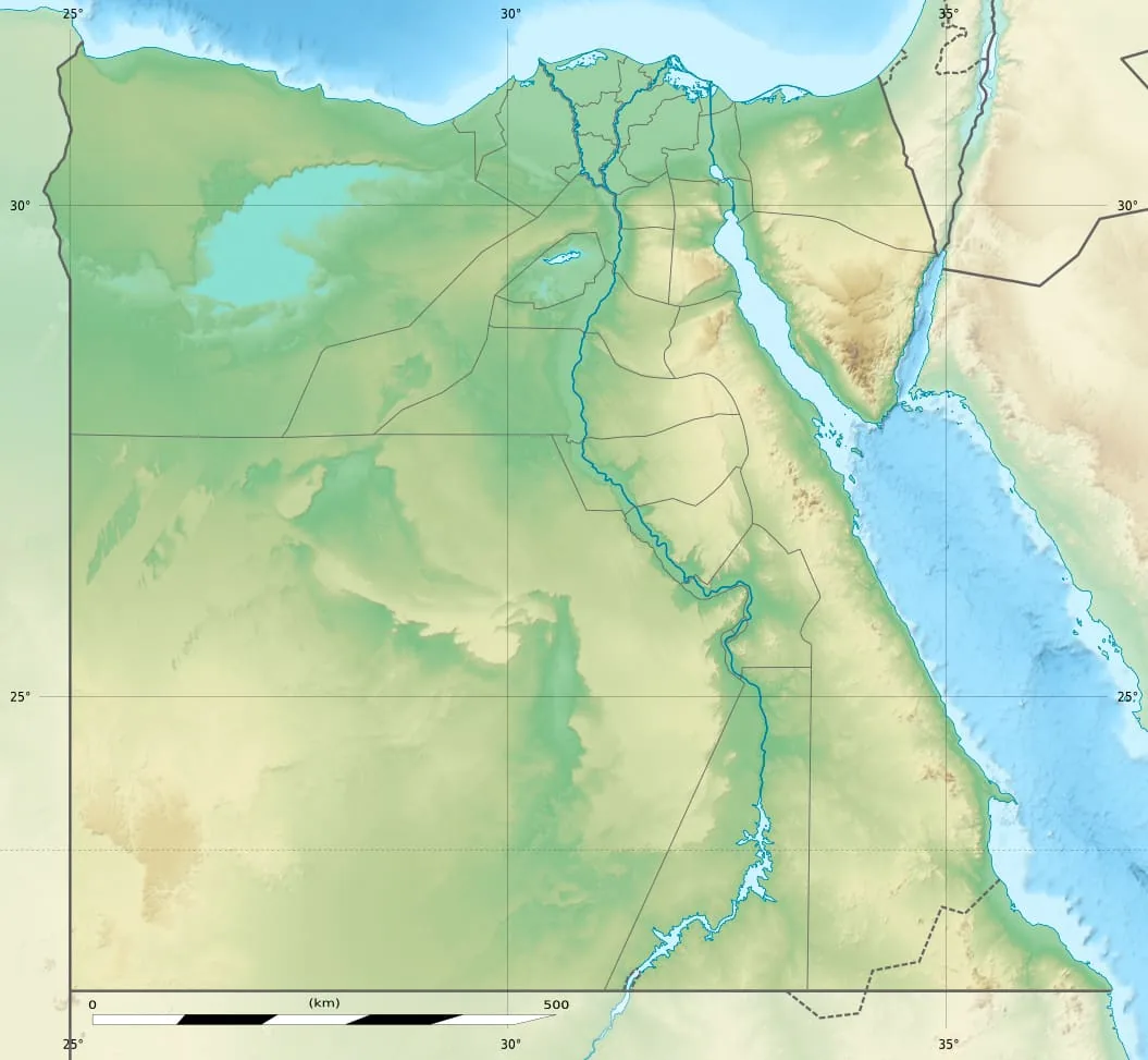 Relief map of Egypt — physical geography