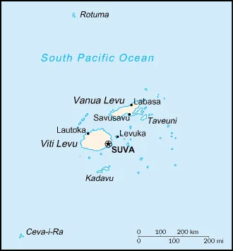 Reference map of Fiji (CIA World Factbook)