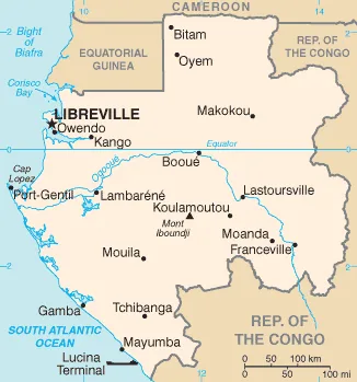 Reference map of Gabon (CIA World Factbook)