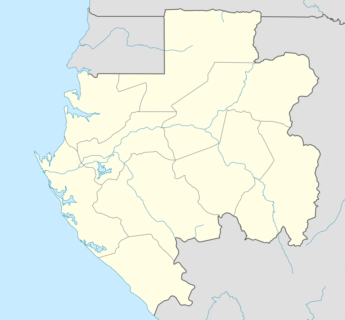 Location map of Gabon