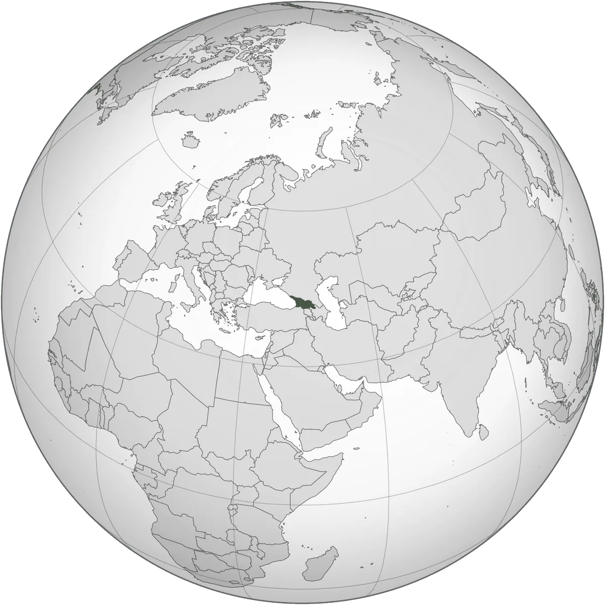 Georgia on the globe