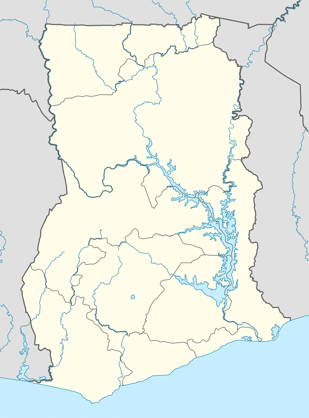 Location map of Ghana