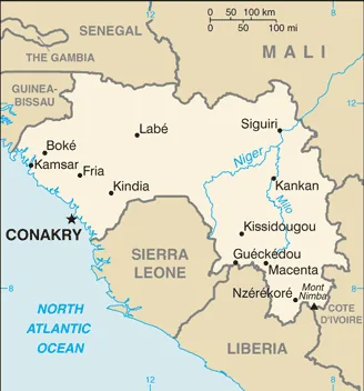 Reference map of Guinea (CIA World Factbook)