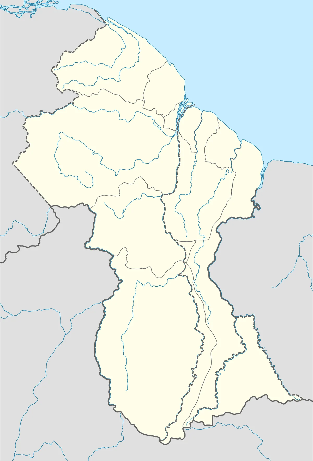 Location map of Guyana