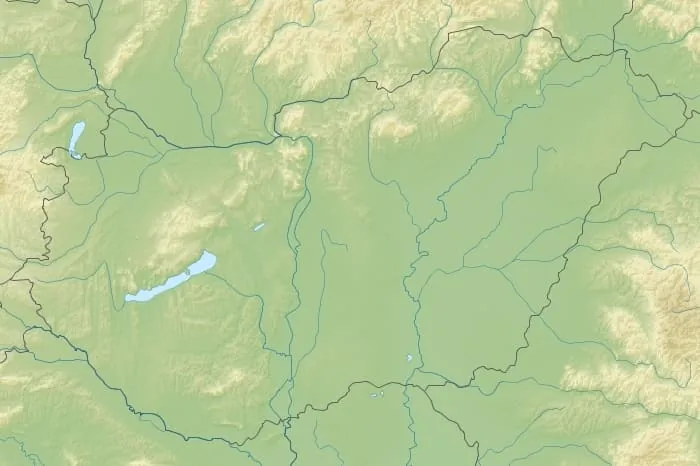 Relief map of Hungary — physical geography