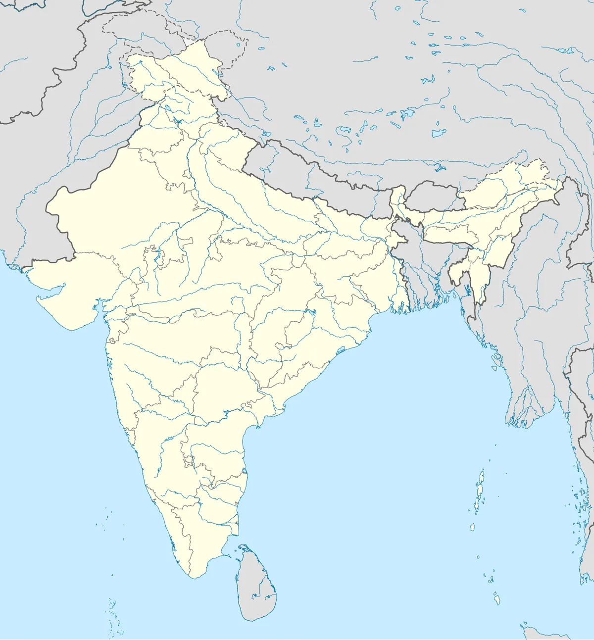 Location map of India