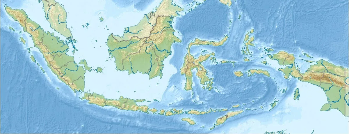 Relief map of Indonesia — physical geography