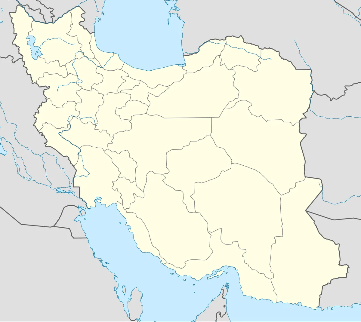 Location map of Iran
