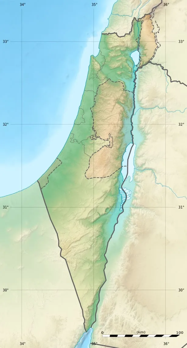 Relief map of Israel — physical geography