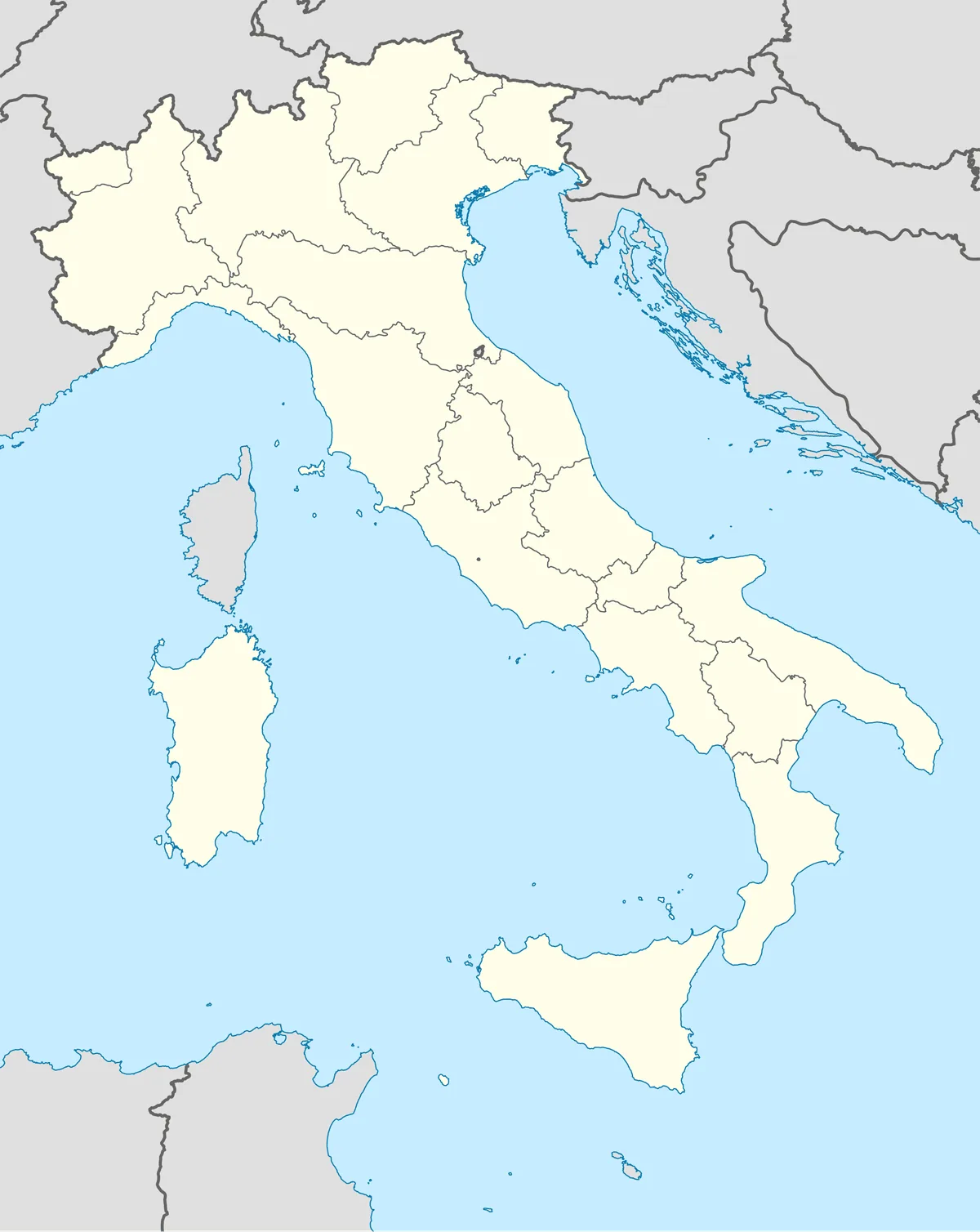 Location map of Italy