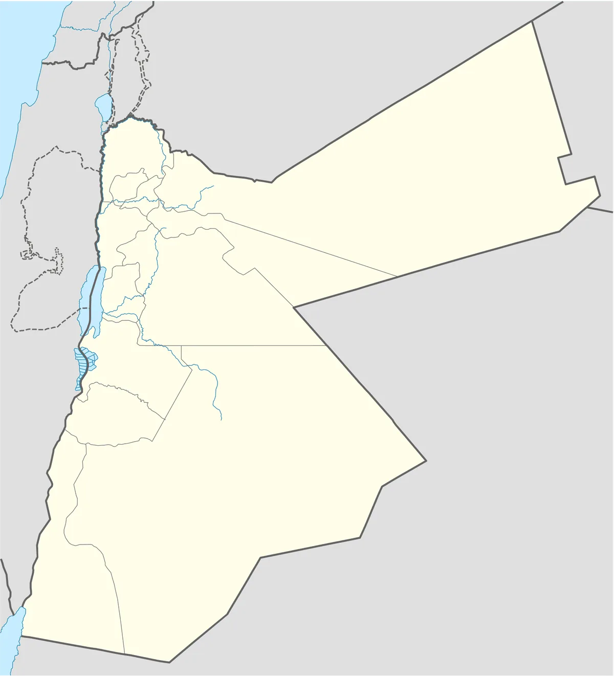 Location map of Jordan