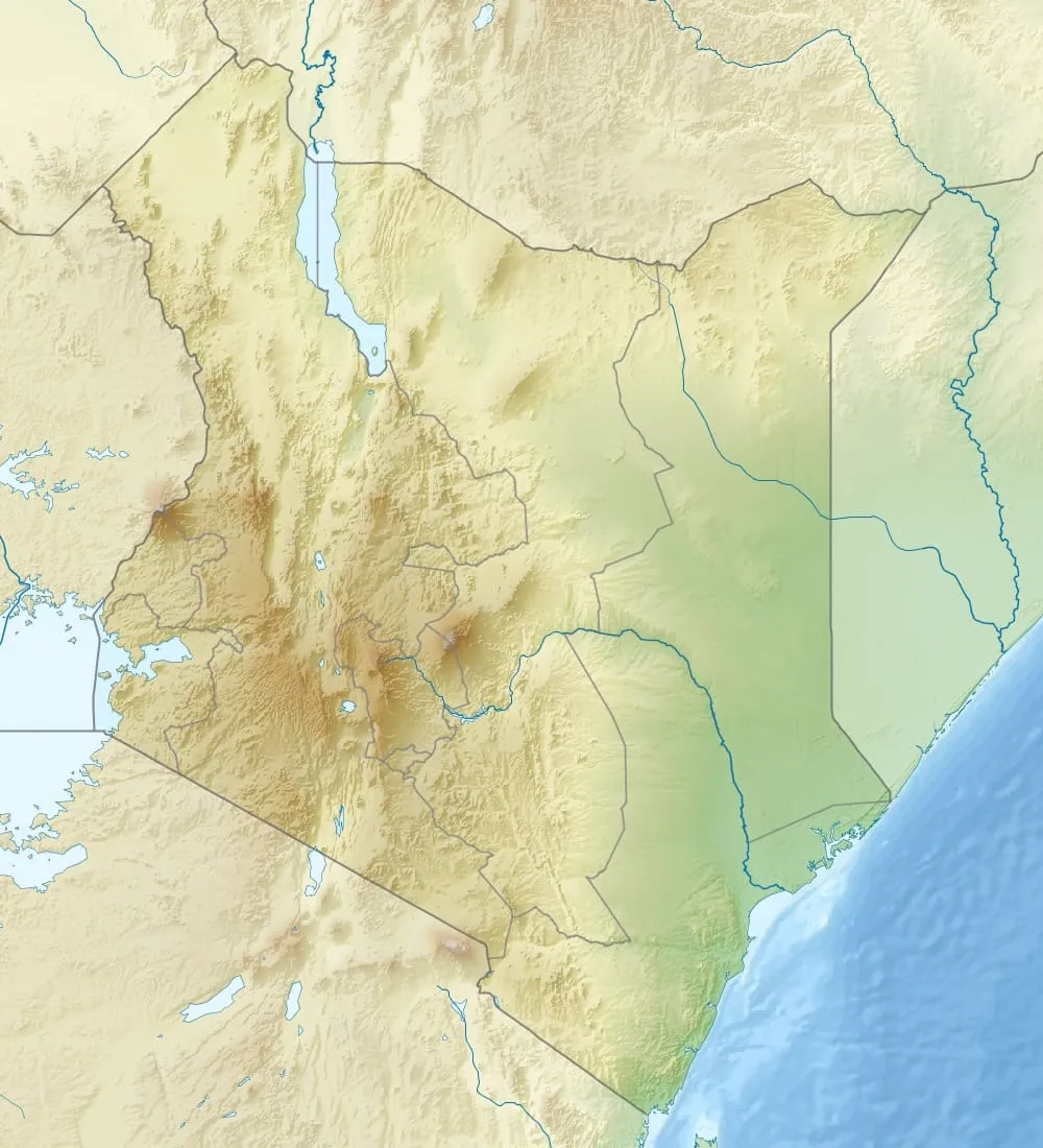 Relief map of Kenya — physical geography