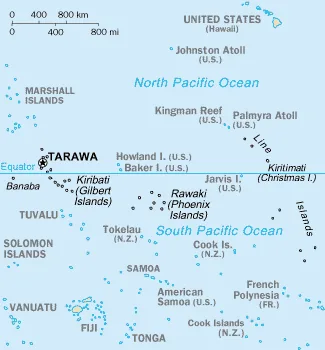 Reference map of Kiribati (CIA World Factbook)