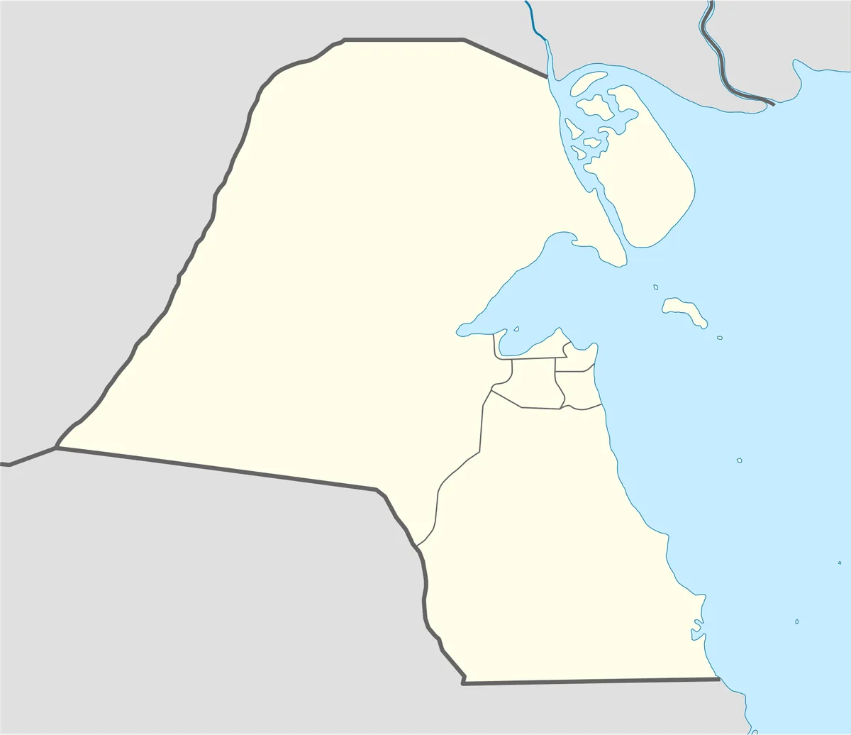 Location map of Kuwait