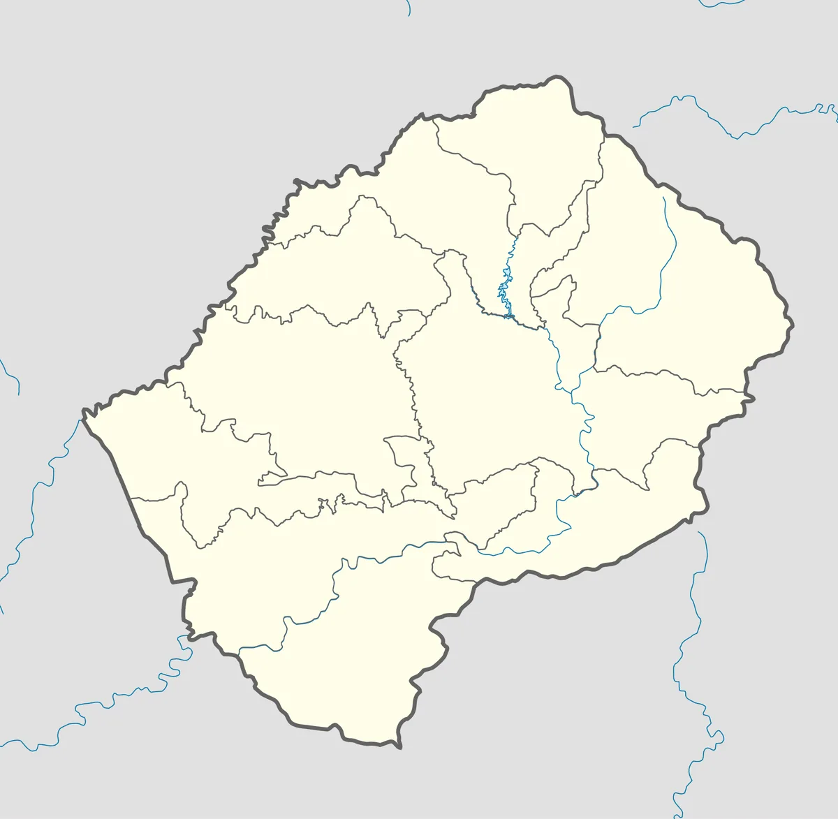 Location map of Lesotho