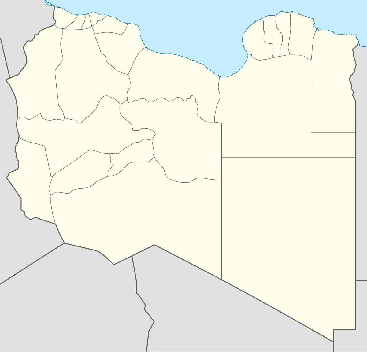 Location map of Libya