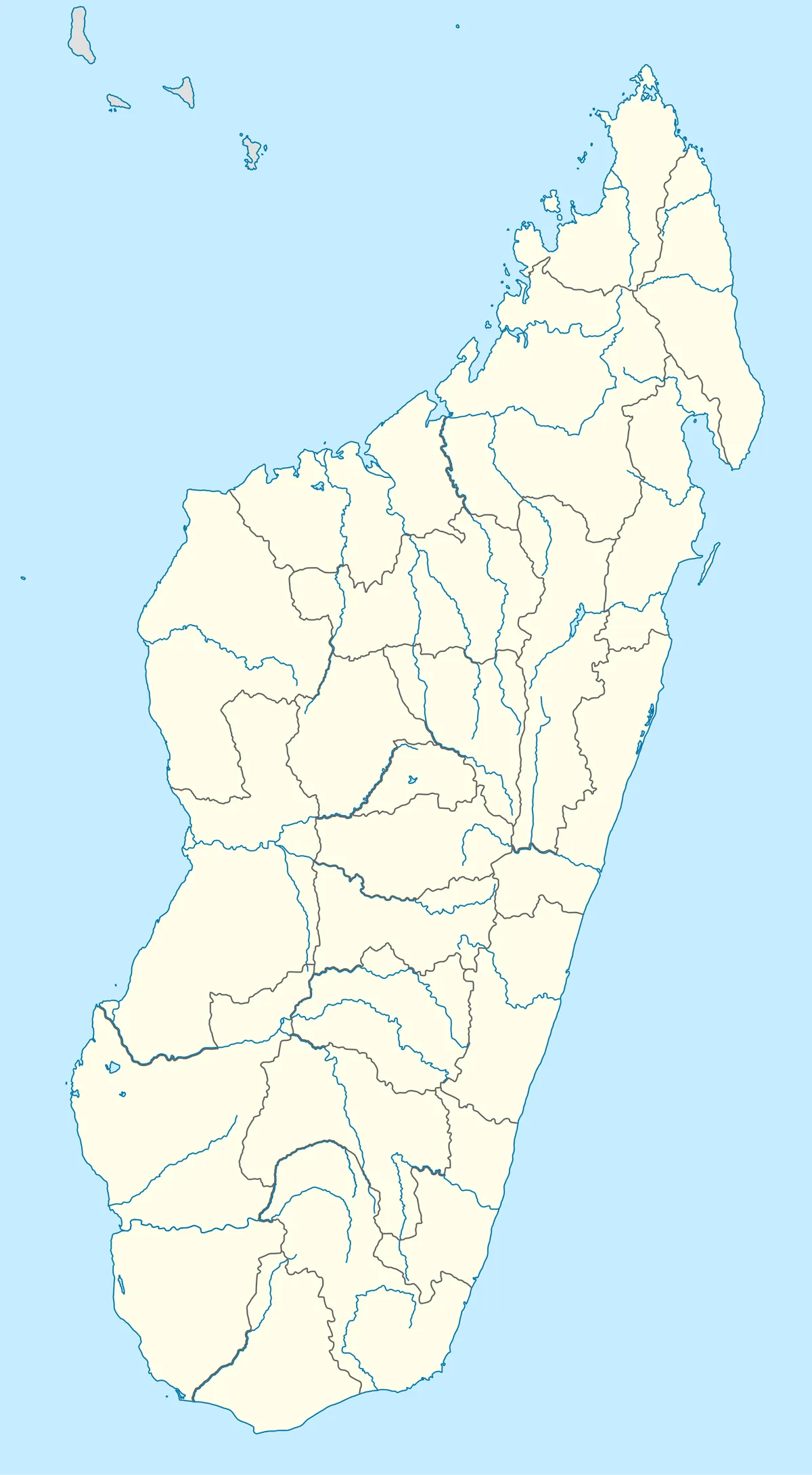Location map of Madagascar