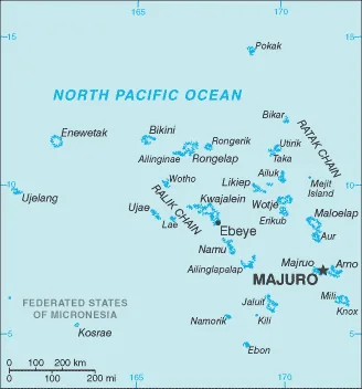 Reference map of the Marshall Islands (CIA World Factbook)