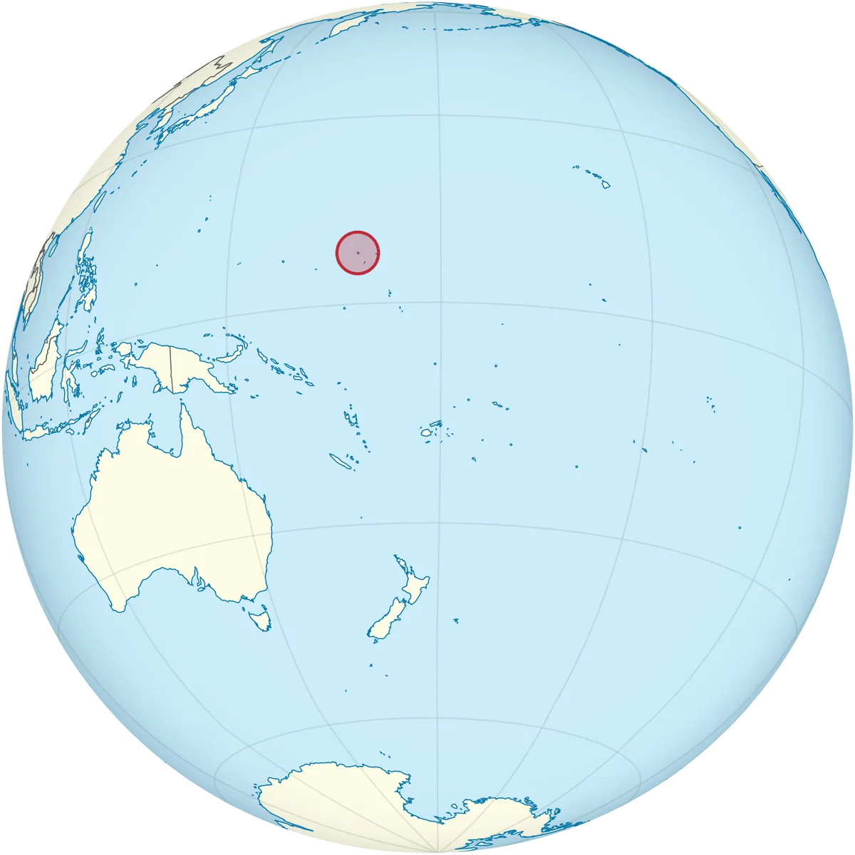 the Marshall Islands on the globe