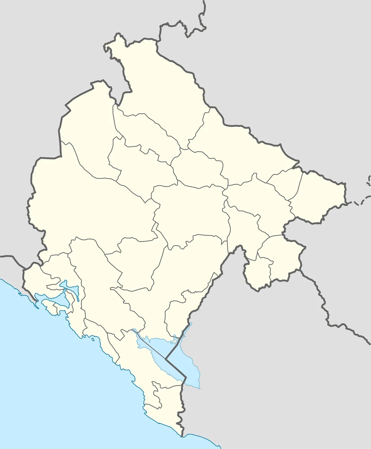 Location map of Montenegro