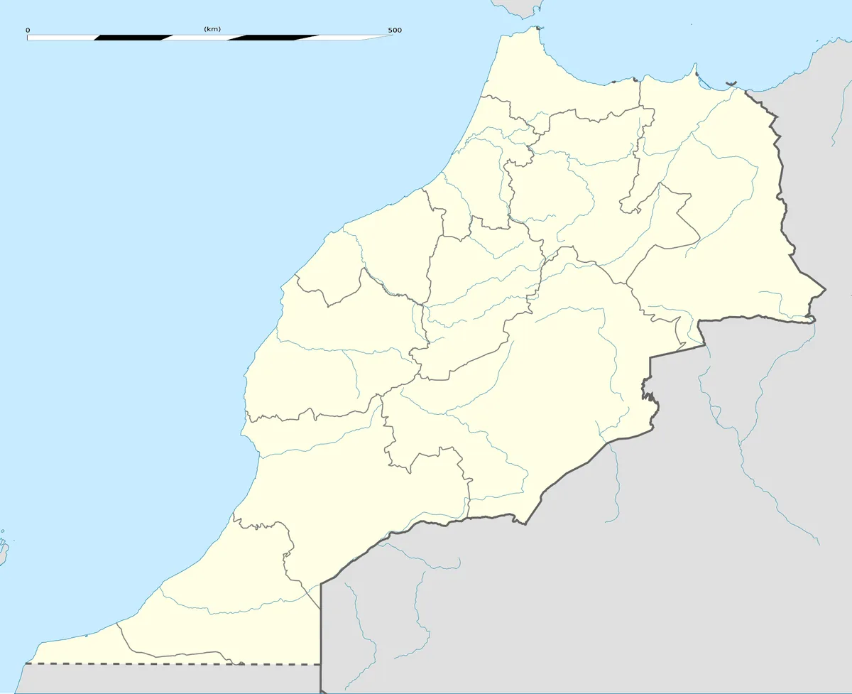 Location map of Morocco
