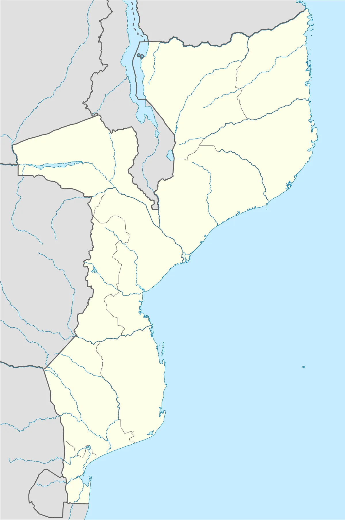 Location map of Mozambique