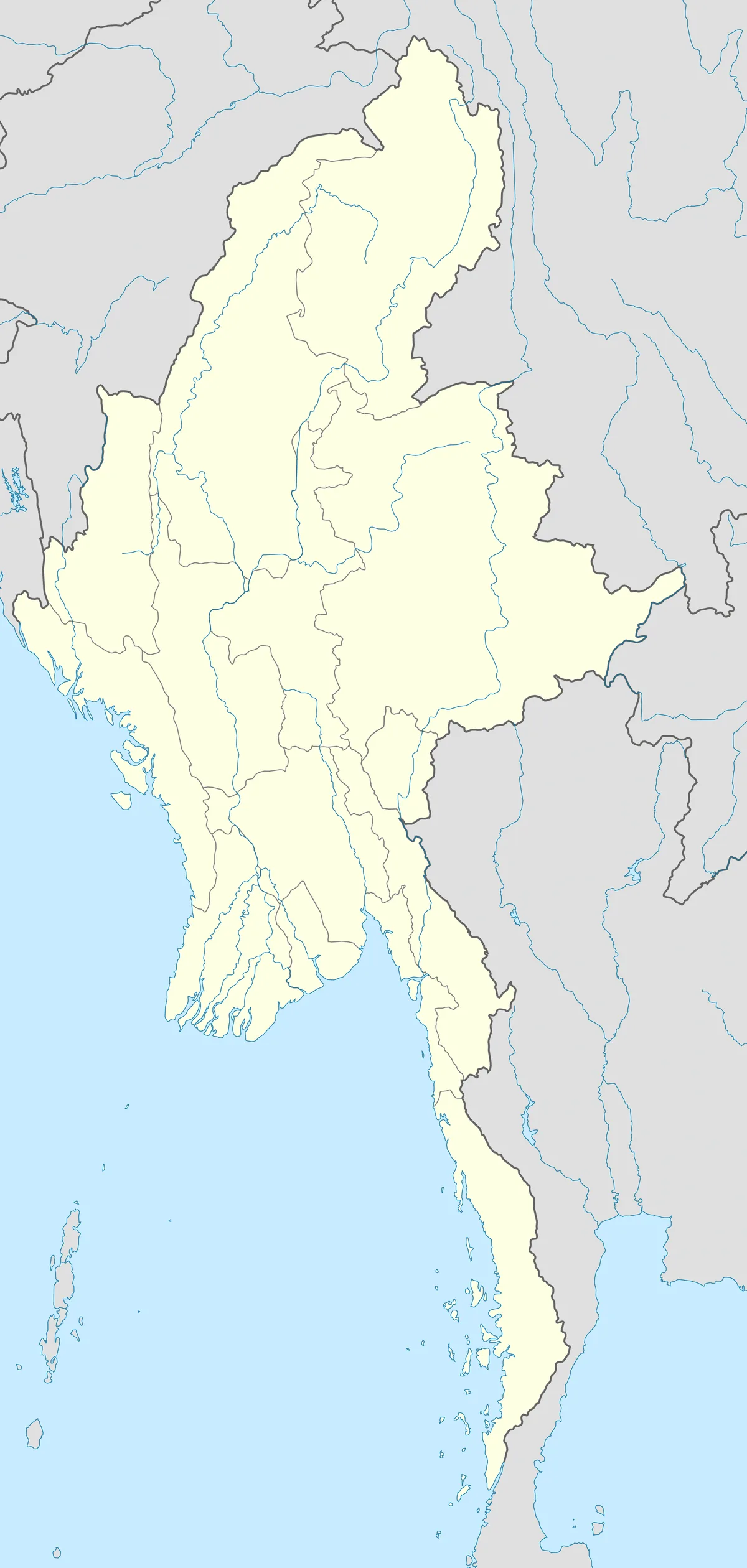 Location map of Myanmar