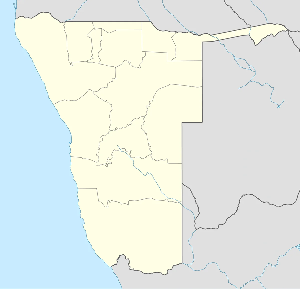 Location map of Namibia