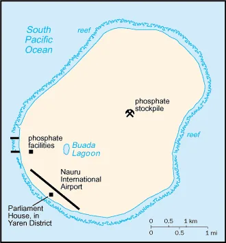 Reference map of Nauru (CIA World Factbook)