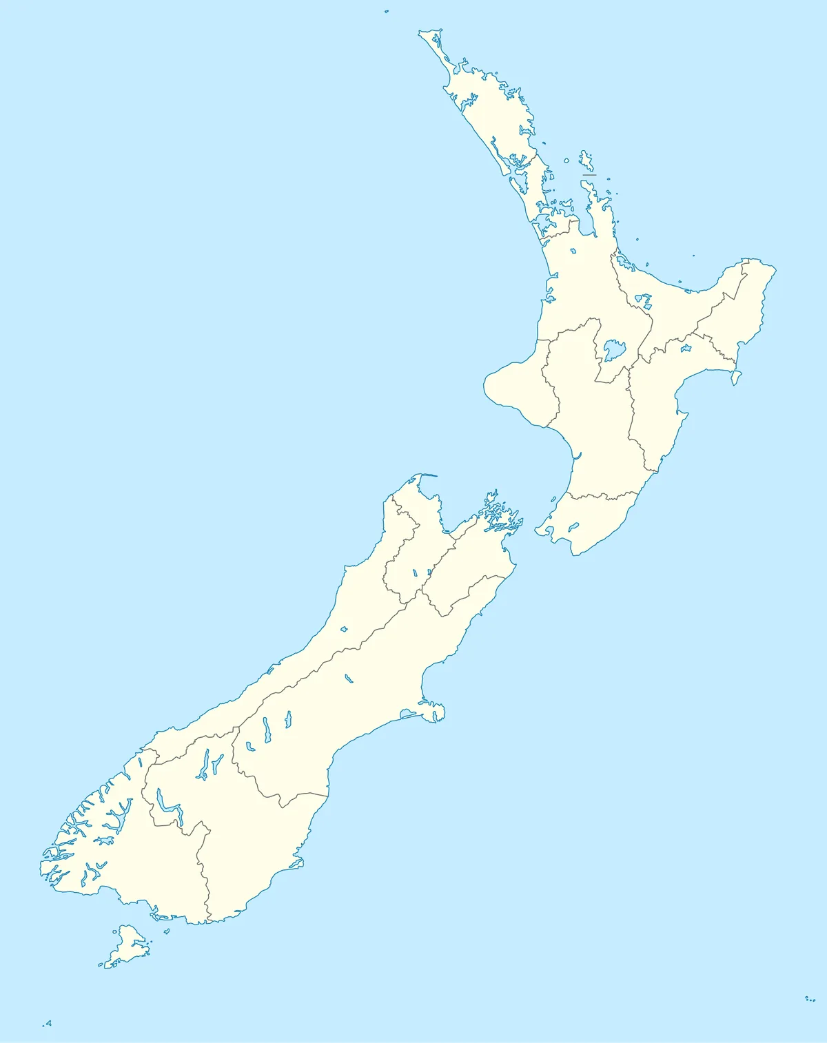 Location map of New Zealand