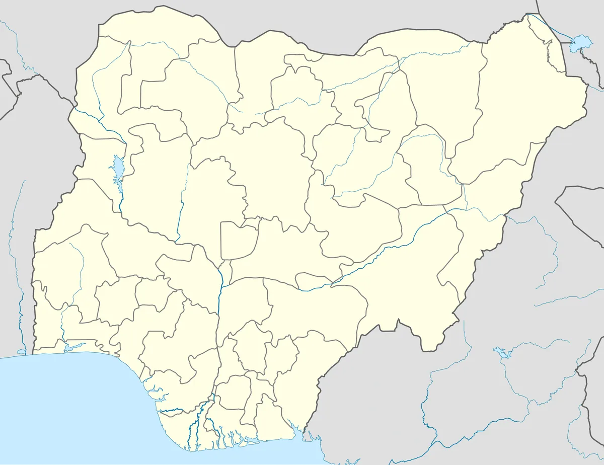Location map of Nigeria